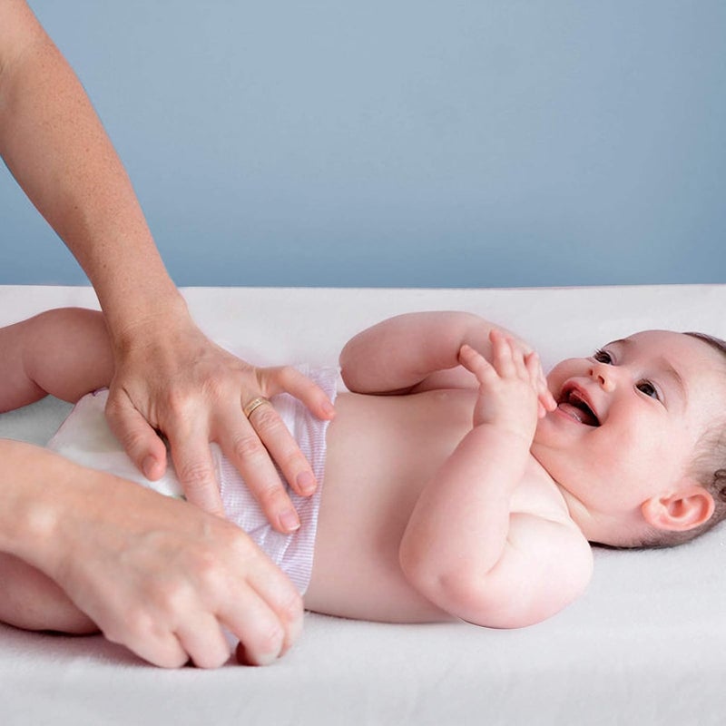 Coldwind Changing Pad Cover Waterproof, Changing Table Cover Organic Cotton 2 Pack Diaper Changing Pad Cover, Jersey Knit Super Soft & Stretchy Baby Cradle Sheets Covers, 32" x 16" x 4", White - Image 5